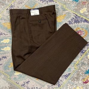 NWT. Polo by Ralph Lauren, 34 Reg Virgin Wool Extrafine Men’s Dress Pants. Brown